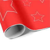 Rode sterren inpakpapier (Rol Hoek)