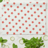 rode sterren op witte handdoek (Gevouwen)
