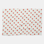 rode sterren op witte handdoek (Horizontaal)