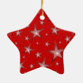 Rode sterren ornament ster rood (Achterkant)