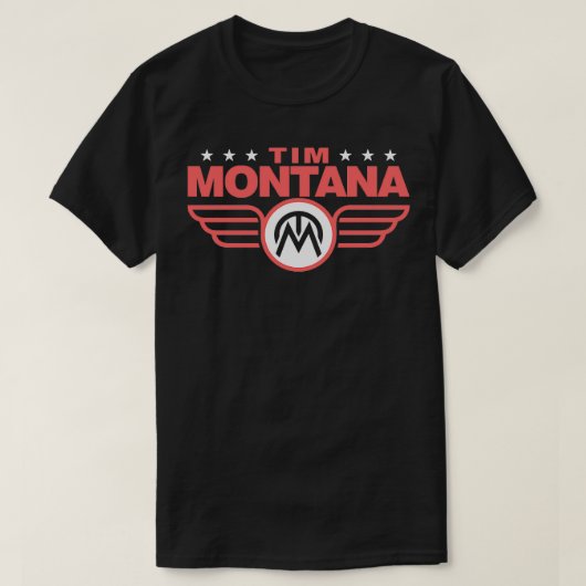 Rode sterren Tim Montana T-shirt (Design voorkant)