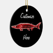 rode steur op maat van Thunder_Cove Keramisch Ornament (Rechts)