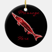 rode steur op maat van Thunder_Cove Keramisch Ornament (Achterkant)