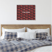 rode steurtjes zwemmen canvas afdruk (Insitu (Slaapkamer))