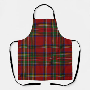 Rode Stewart Plaid Tartan voor Kerstmis Schort