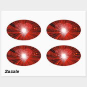 Rode sticker ovaal (Vel)