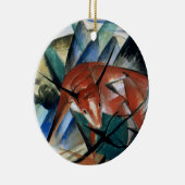 Rode stier (gouache op papier) keramisch ornament (Rechts)