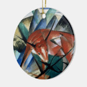 Rode stier (gouache op papier) keramisch ornament (Links)