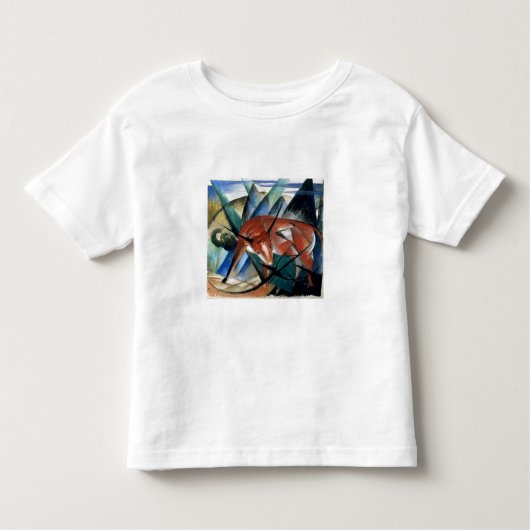 Rode stier (gouache op papier) kinder shirts (Voorkant)