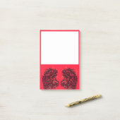 Rode stieren die op de Sterrennacht lopen Post-it® Notes (Op bureau)