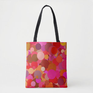 rode stip confetti canvas tas