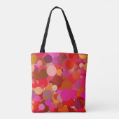 rode stip confetti canvas tas (Achterkant)