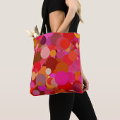 rode stip confetti canvas tas (Dichtbij)