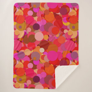 rode stip confetti deken