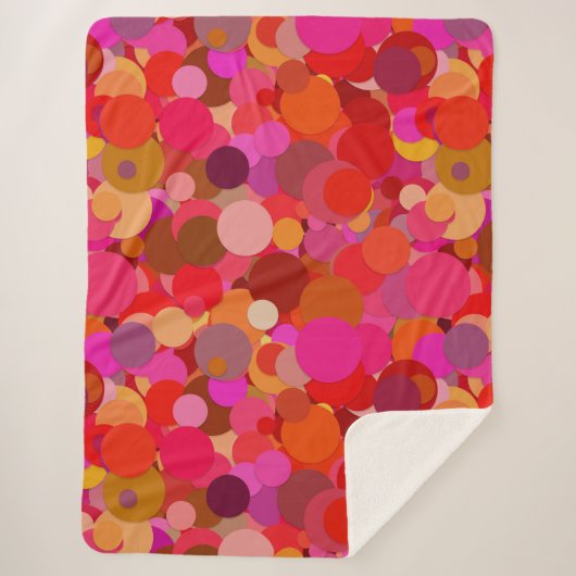 rode stip confetti deken (Voorkant)