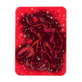 Rode stip met magneet op Sterrennacht (Verticaal)