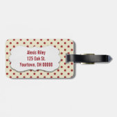 rode stippen bagagelabel (Achterkant horizontaal)