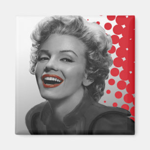 Rode Stippen Marilyn Magneet