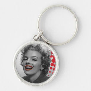 Rode Stippen Marilyn Sleutelhanger
