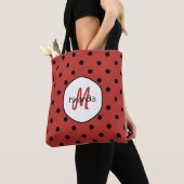 Rode Stippen Monogram Draagtas (Dichtbij)