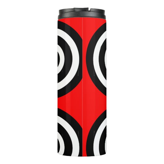 Rode stippen thermosbeker (Achterkant)