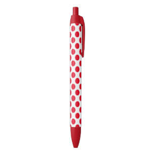 Rode Stippen Zwarte Inkt Pen