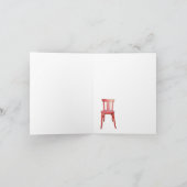 Rode Stoel Note Kaart (Binnen)