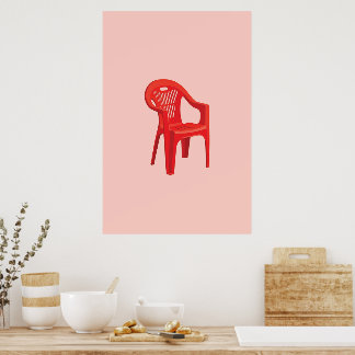 Rode Stoel Print