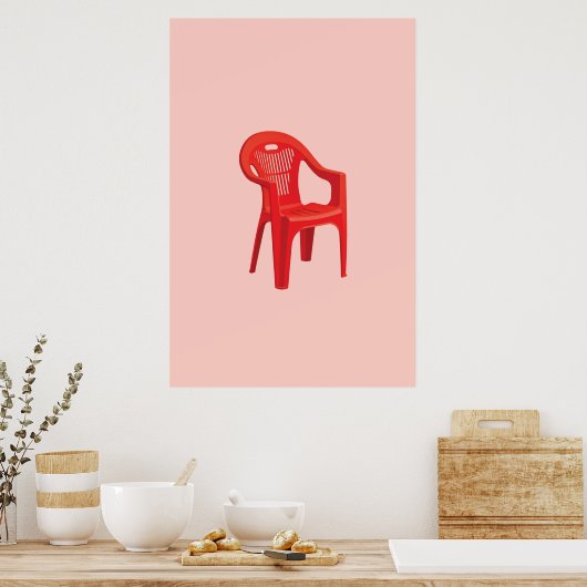 Rode Stoel Print (Keuken)
