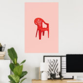 Rode Stoel Print (Thuiskantoor)