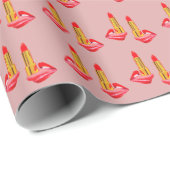 Rode stok op de tong cadeaupapier (Rol Hoek)