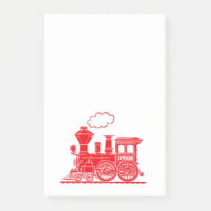 Rode stoomtrein genaamd grafisch artikel post-it® notes