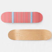 Rode Streep Blauwe Skateboard (Horizontaal)