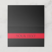 Rode streep en zwarte achtergrond of DIY-plaatskaa (Buitenkant ongevouwen)