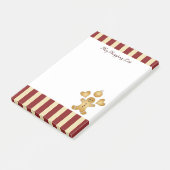 Rode Streep Kerst Koekje Schattige Gemberkoek Man Post-it® Notes (Schuin)