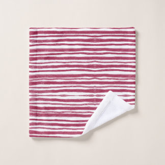 Rode Strepen Bordeaux Bad Handdoek
