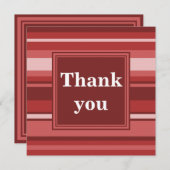 Rode strepen dank u bedankkaart (Voorkant / Achterkant)