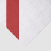 Rode strepen en Chevrons met monogram op wit Tissuepapier (Detail)