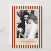 Rode Strepen  Feestdagenkaart (Voorkant)