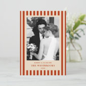 Rode Strepen  Feestdagenkaart (Staand voorkant)