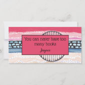 Rode strepen, gemengde media, gepersonaliseerd boe bedankkaart (Voorkant)