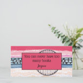 Rode strepen, gemengde media, gepersonaliseerd boe bedankkaart (Staand voorkant)