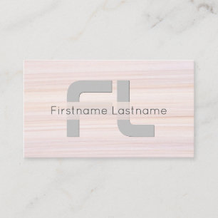 Rode strepen marmer-elegante monogram van het oppe visitekaartje