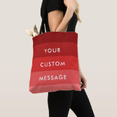 Rode strepen patroon draagtas (Dichtbij)