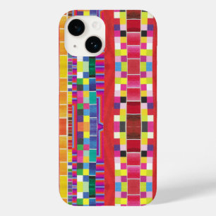 Rode strepen, strepen en kleurrijke pixels Case-Mate iPhone 14 hoesje