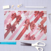 Rode strik 2 tissue papier (Craft)