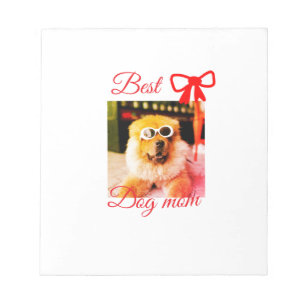 Rode strik beste hond mama papa foto hond/huisdier notitieblok