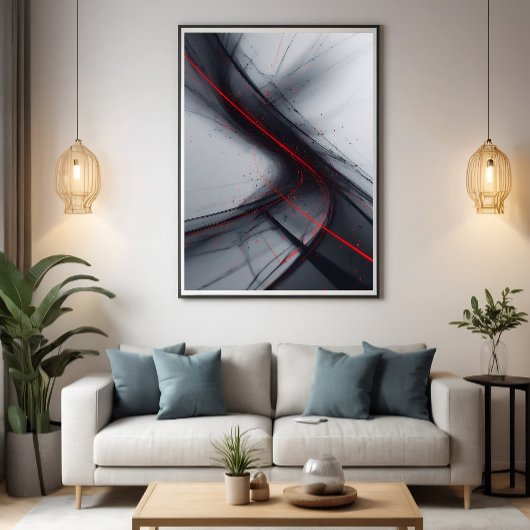 Rode Stroom Canvas Afdruk