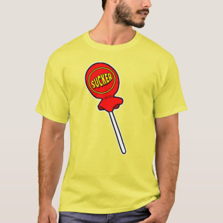 Rode Sucker Screwball Afbeeldingen Geel T-shirt