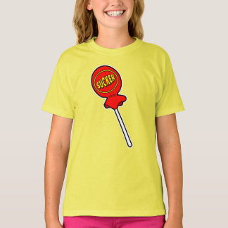 Rode Sucker Screwball Graphics Geel T-shirt